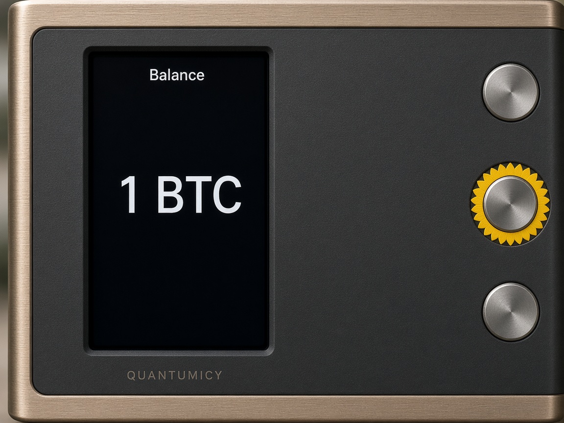 Close view of the Quantumicy home screen.